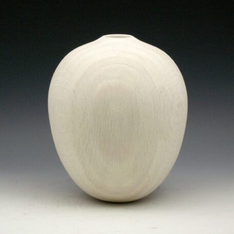 White Out, #415, 7 1/4"H x 6 1/2"Dia., Bleached white Oak