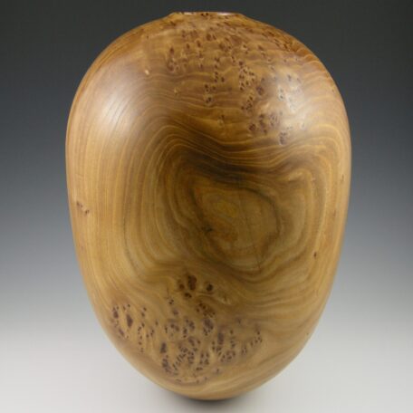 Siberian Elm Burl Vessel, #160, 13 1/2"H x 9 1/2"Dia., Oil Finish