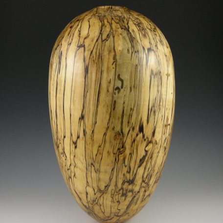 Spalted Maple Vessel, #177, 16 1/4"H x 9" Dia, Oil Finish
