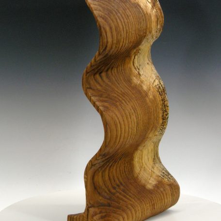 Rhythms in Oak, Spalted Oak 21x11x5 carved & sandblasted texture 